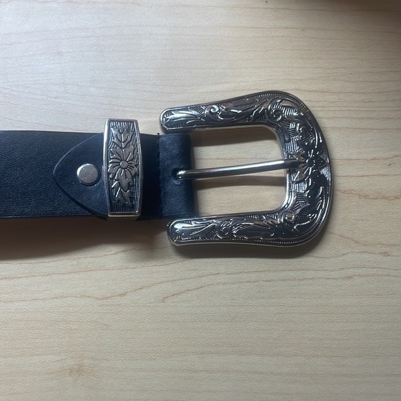 Black Belt, Double Buckle Belt for Women - Picture 3 of 4